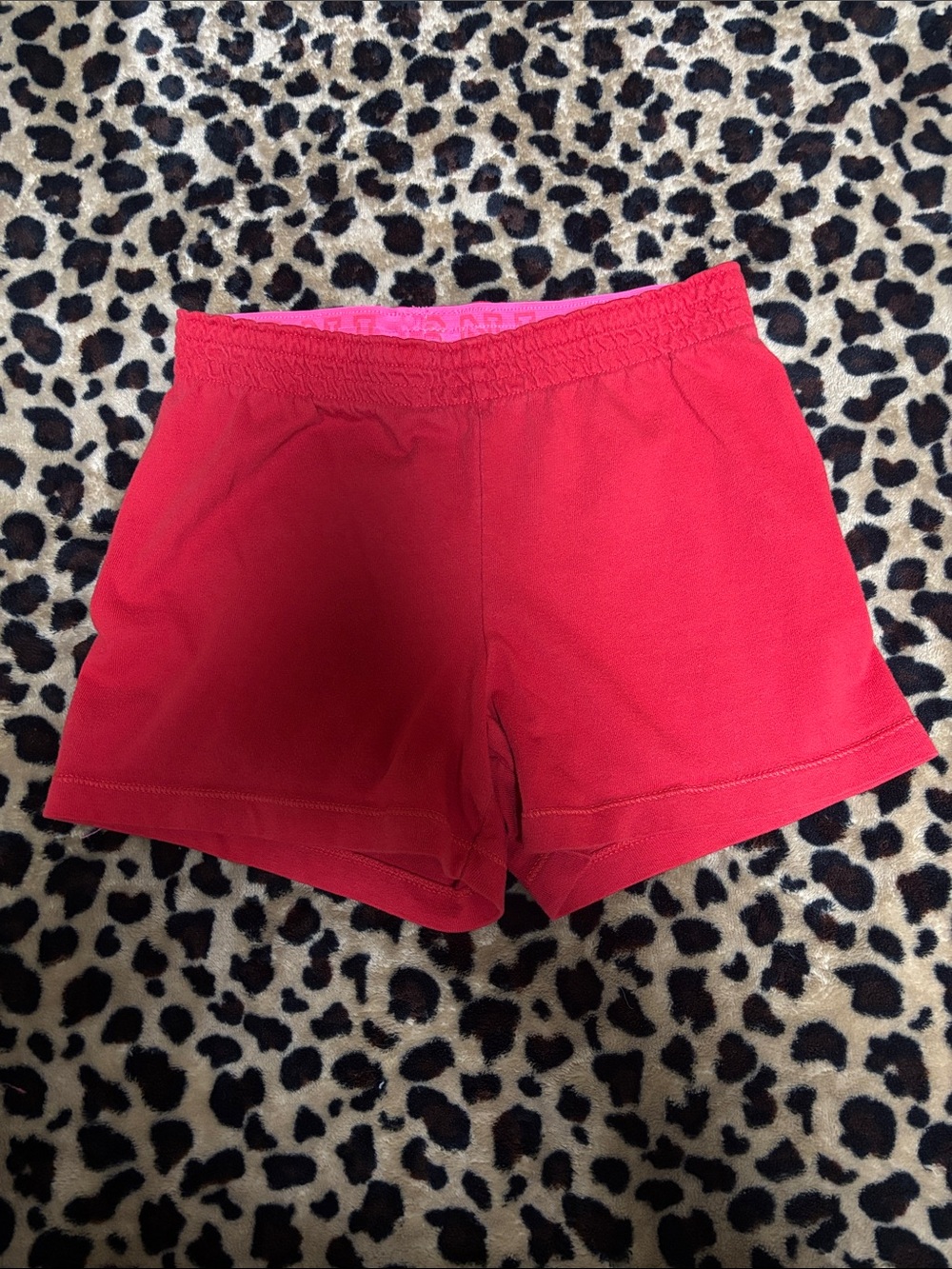 Faded Glory Girls S Red Elastic-Waist Casual Shorts